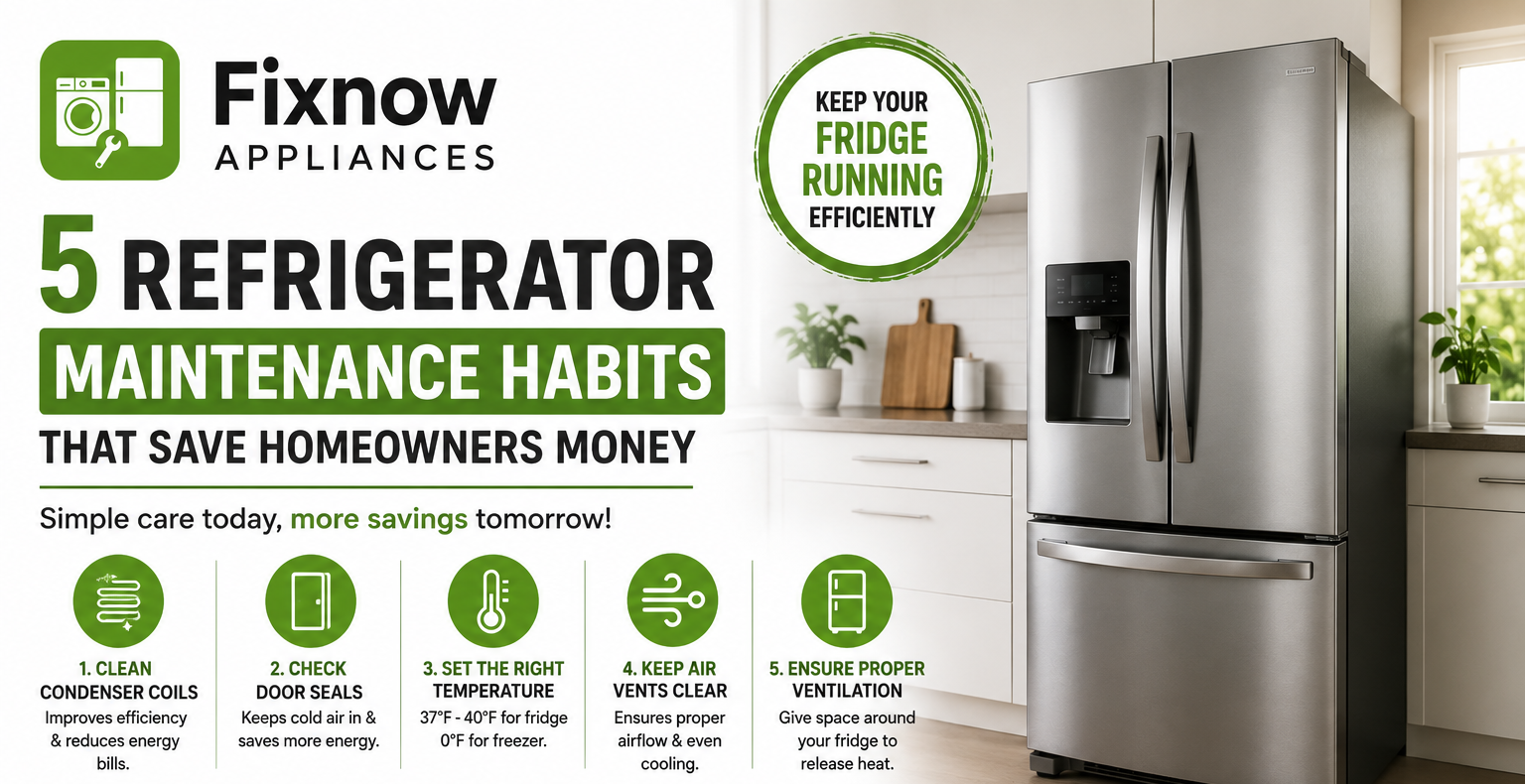 5 Refrigerator Maintenance Habits That Save Homeowners Money | FixNow Appliances